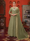 Mahendi Colour Latest Fancy Designer Festive Wear Heavy Georgette And Butterfly Net Readymade Salwar Suit Collection 1003